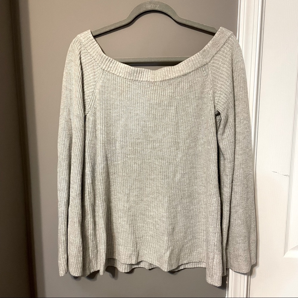 Off-the-shoulder sweater, bell sleeve